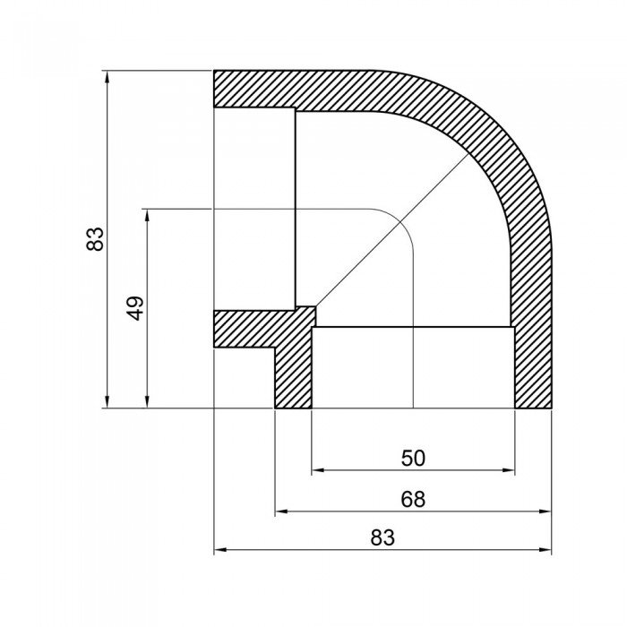 Уголок PPR Thermo Alliance 50, 90°