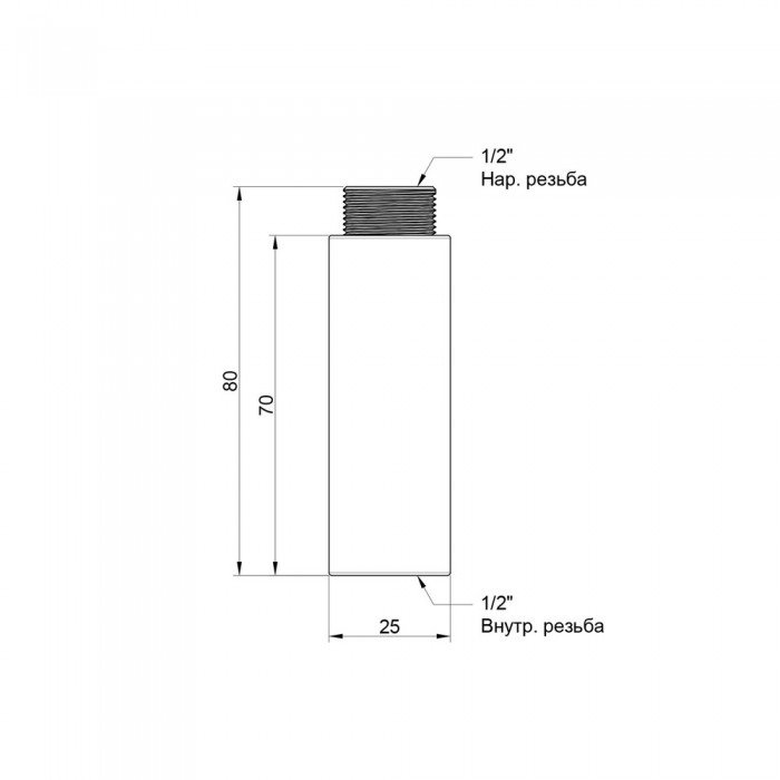 Удлинитель Icma 70х1/2" №19