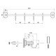 Держатель для полотенца Qtap Liberty 4 крючка 450 мм QTLIBCRM11544 Chrome