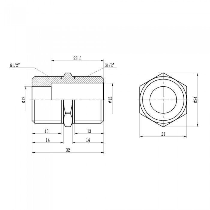 Ниппель удлиненный SD Forte 1/2" SF35815L