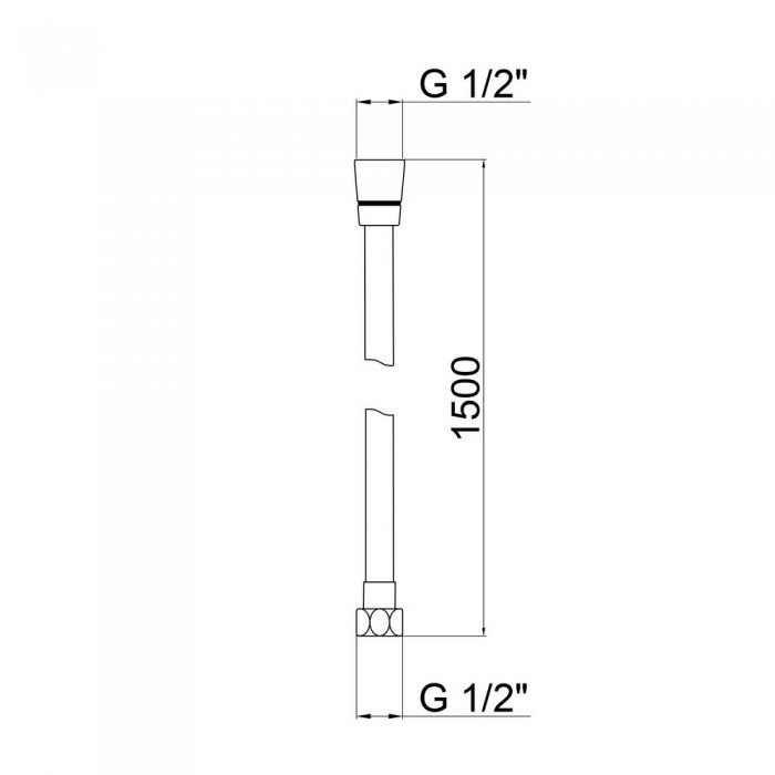 Шланг Lidz Niagara 30 1,5 м LDNIA30NKS28541 Nickel