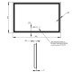 Зеркало Qtap Mideya (DC-F904) 800х600 с LED-подсветкой Touch, с диммером QT2078F904W