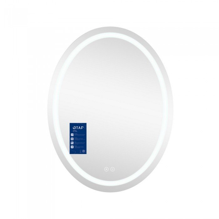 Зеркало Qtap Mideya (DC-F801) 600х800 с LED-подсветкой Touch, с антизапотеванием, диммером QT2078F801W
