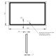 Зеркало Qtap Mideya (MI1) 1200х800 с LED-подсветкой Touch, с антизапотеванием, диммером QT2078F613W