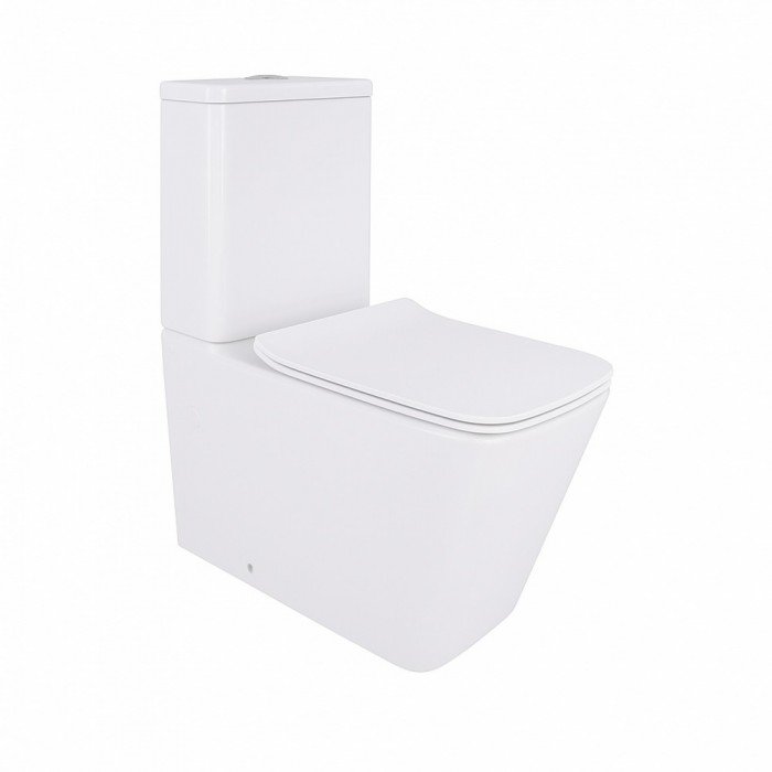 Унітаз-компакт Qtap Crow безобідковий з сідінням Soft-close QT05222170W Унітаз-компакт Qtap Crow безобідковий з сідінням Soft-close QT05222170W