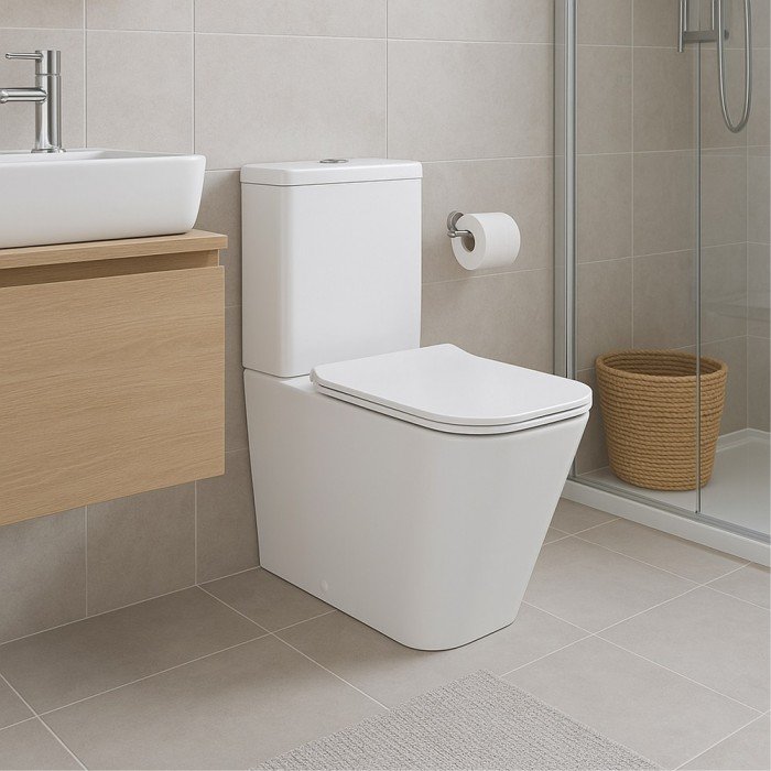 Унітаз-компакт Qtap Crow безобідковий з сідінням Soft-close QT05222170W Унітаз-компакт Qtap Crow безобідковий з сідінням Soft-close QT05222170W