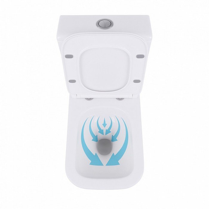 Унітаз-компакт Qtap Crow безобідковий з сідінням Soft-close QT05222170W Унітаз-компакт Qtap Crow безобідковий з сідінням Soft-close QT05222170W