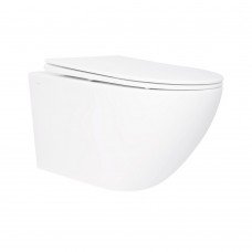 Унитаз подвесной Qtap Jay безободковый с сиденьем Soft-close QT07335176W Унитаз подвесной Qtap Jay безободковый с сиденьем Soft-close QT07335176W