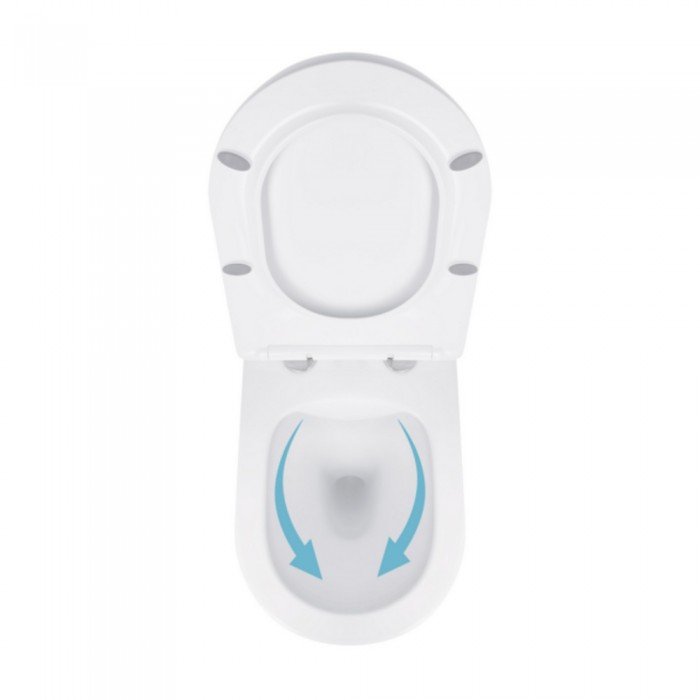 Унитаз подвесной Qtap Jay безободковый с сиденьем Soft-close QT07335176W Унитаз подвесной Qtap Jay безободковый с сиденьем Soft-close QT07335176W