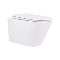 Унітаз підвісний Qtap Swan безобідковий з сідінням Soft-close QT16335178W Унітаз підвісний Qtap Swan безобідковий з сідінням Soft-close QT16335178W
