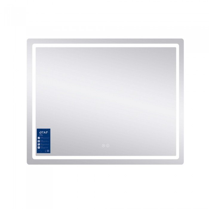 Зеркало Qtap Mideya (DC-F910) 1000х800 с LED-подсветкой Touch, с антизапотеванием, диммером QT2078F910W