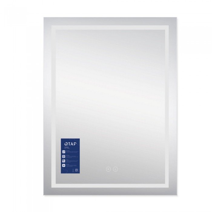 Зеркало Qtap Mideya (DC-F937) 600х800 с LED-подсветкой Touch, с антизапотеванием, диммером QT2078F937W