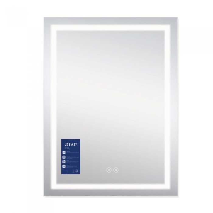 Зеркало Qtap Mideya (DC-F937) 600х800 с LED-подсветкой Touch, с антизапотеванием, диммером QT2078F937W