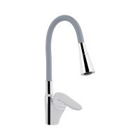 Смеситель для кухни Lidz Tani 007F3 с гибким изливом (k40) LDTAN007F3GCR31869 Chrome/Grey
