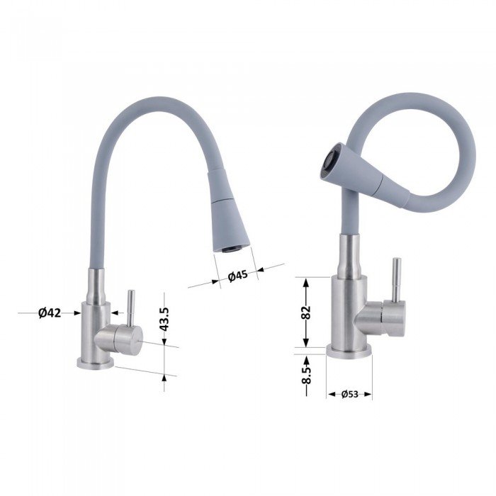Смеситель для кухни Lidz Aria 015F31 с гибким изливом (k35) LDARI015F31GNK31871 GNK Смеситель для кухни Lidz Aria 015F31 с гибким изливом (k35) LDARI015F31GNK31871 GNK