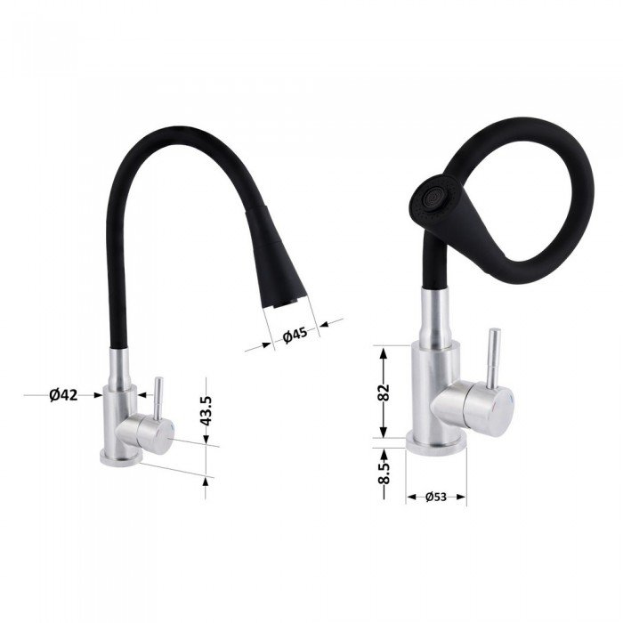 Смеситель для кухни Lidz Aria 015F31 с гибким изливом (k35) LDARI015F31BNK31872 BNK Смеситель для кухни Lidz Aria 015F31 с гибким изливом (k35) LDARI015F31BNK31872 BNK
