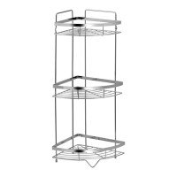 Полка угловая Lidz Oreo 0606 3 ярусная LDORE0606CRM32484 Chrome