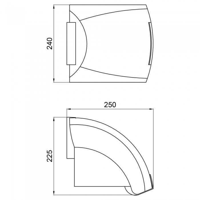 Сушилка для рук Lidz Tarnow 0192 настенная 1800 Вт LDTAR0192WHI32511 White