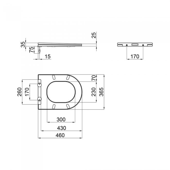 Сиденье для унитаза Qtap (Jay 520,640, Swan 520,640) с микролифтом Slim QT1699SC5176W