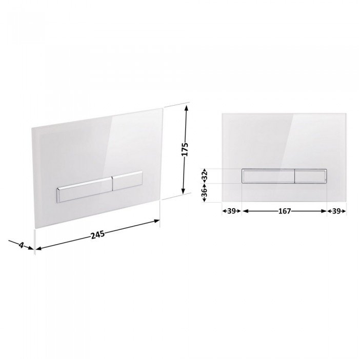 Панель смыва для унитаза Qtap Nest QT0111V1105GW