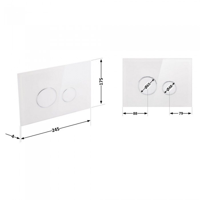 Панель змиву для унітаза Qtap Nest QT0111V1164GW