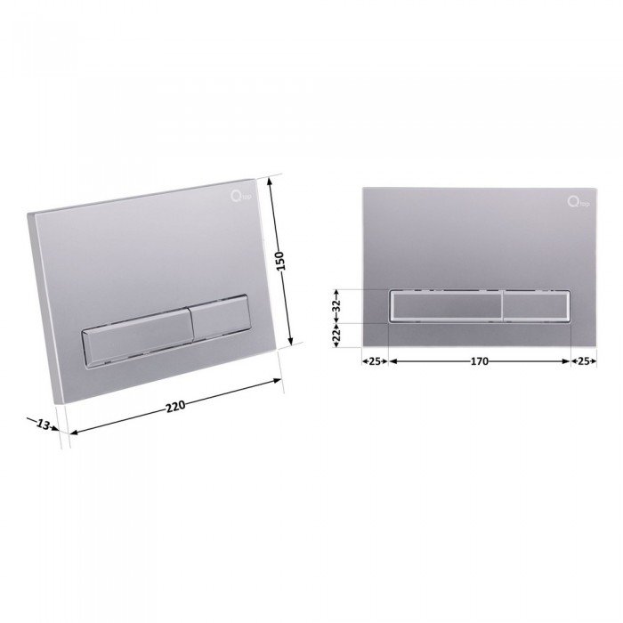 Панель смыва для унитаза Qtap Nest QT0111M08382SAT