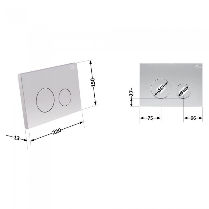 Панель смыва для унитаза Qtap Nest QT0111M11111SAT