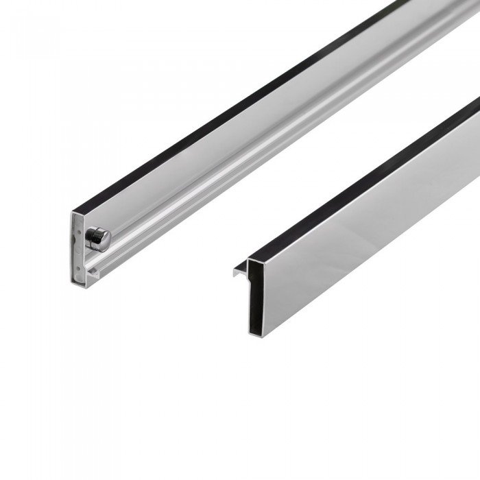 Душові двері в нішу Qtap Taurus CRM201-11.C6 97-108x200 см, скло Clear 6 мм, покриття CalcLess