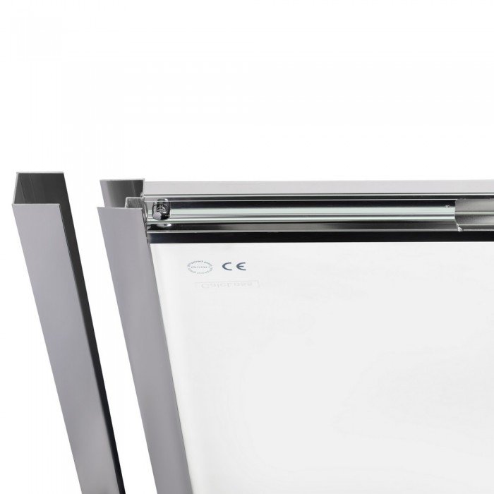 Душові двері в нішу Qtap Taurus CRM201-11.C6 97-108x200 см, скло Clear 6 мм, покриття CalcLess