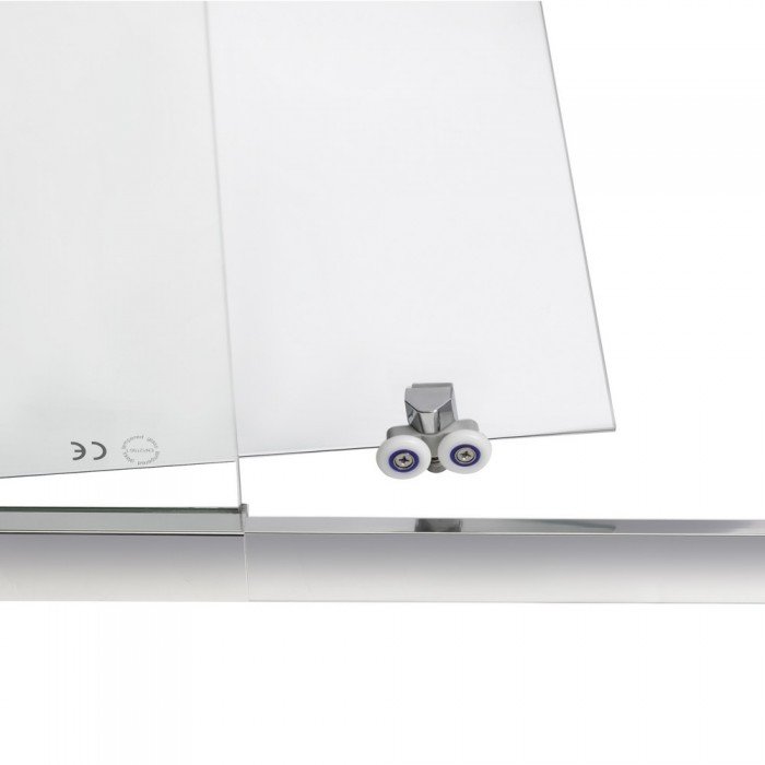 Душові двері в нішу Qtap Taurus CRM201-11.C6 97-108x200 см, скло Clear 6 мм, покриття CalcLess