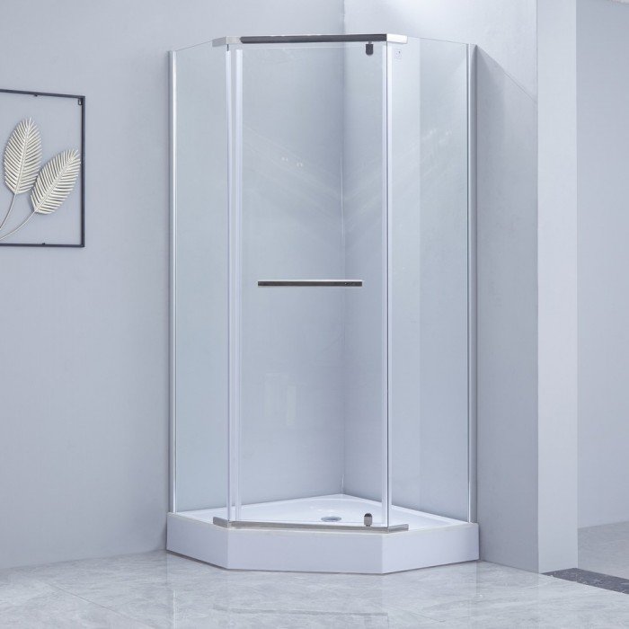 Душевая кабина Lidz Dozorca SC90x90.CRM.LOW.TR, стекло прозрачное 6 мм