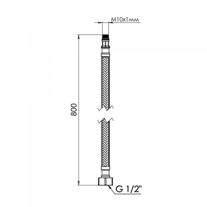 Гнучка підводка для води SD Forte М10 80 см (пара) SF390W80
