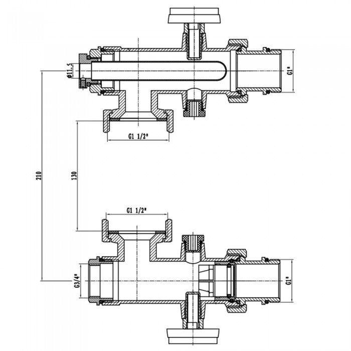 Коннектор для коллектора SD Forte 1" SF005W25
