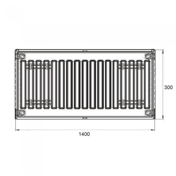 Радиатор стальной Thermo Alliance 22 тип 300х1400 боковое подключение