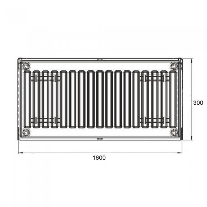 Радиатор стальной Thermo Alliance 22 тип 300х1600 боковое подключение