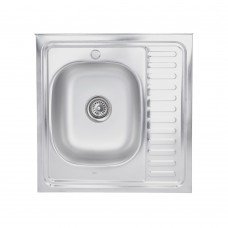 Кухонная мойка Lidz 6060-L 0,6 мм Satin (LIDZ6060SAT06)