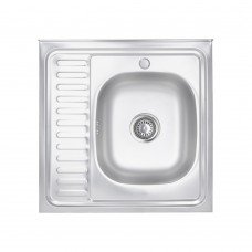 Кухонная мойка Lidz 6060-R 0,6 мм Satin (LIDZ6060RSAT06)