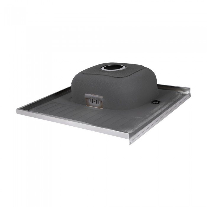 Кухонная мойка Lidz 6060-R 0,6 мм Satin (LIDZ6060RSAT06)