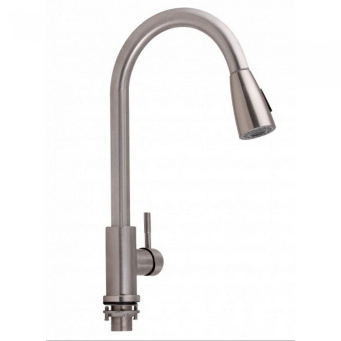Смеситель для кухни Lidz Aria 015FL с выдвижным изливом (k35) LDARI015FLNKS34945 Nickel Смеситель для кухни Lidz Aria 015FL с выдвижным изливом (k35) LDARI015FLNKS34945 Nickel