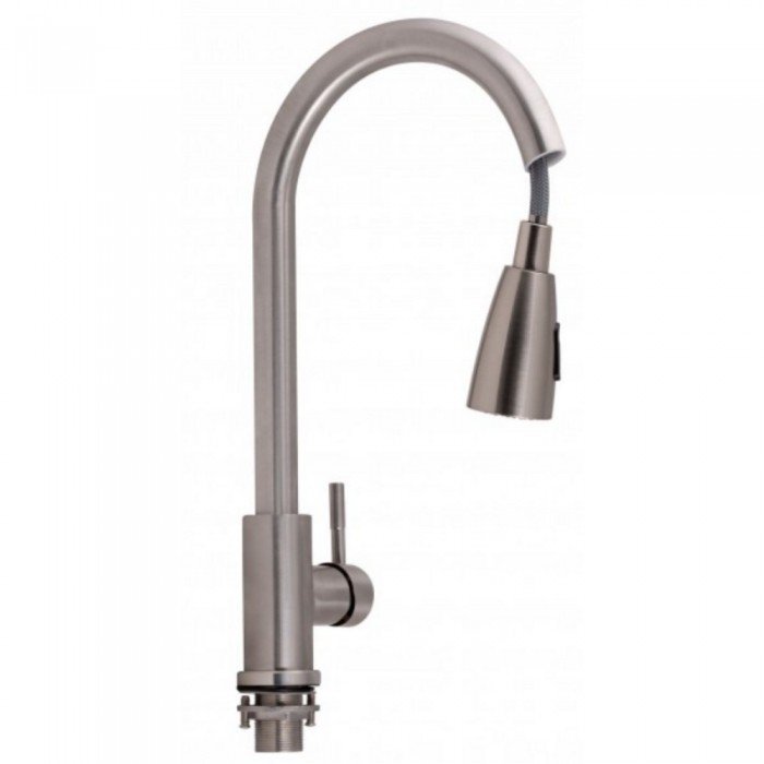 Смеситель для кухни Lidz Aria 015FL с выдвижным изливом (k35) LDARI015FLNKS34945 Nickel Смеситель для кухни Lidz Aria 015FL с выдвижным изливом (k35) LDARI015FLNKS34945 Nickel