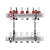 Колектор з витратомірами SD Plus 1" 6 виходів SD0046