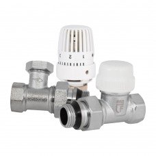 Комплект термостатический SD Forte 1/2" для радиатора прямой SF255W15 Комплект термостатический SD Forte 1/2" для радиатора прямой SF255W15