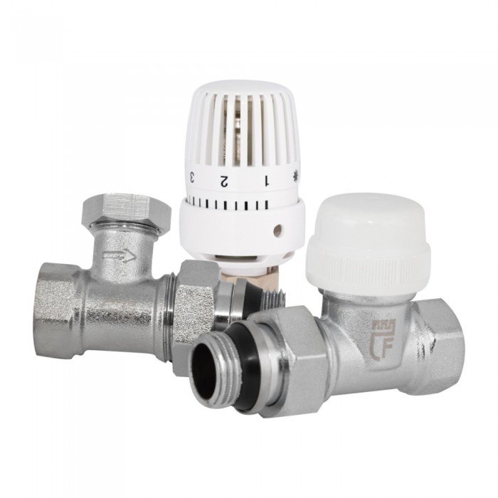 Комплект термостатический SD Forte 1/2" для радиатора прямой SF255W15 Комплект термостатический SD Forte 1/2" для радиатора прямой SF255W15