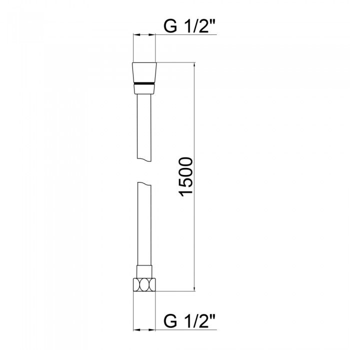 Шланг Lidz Niagara 09 1,5 м LDNIA09CRM35458 Chrome