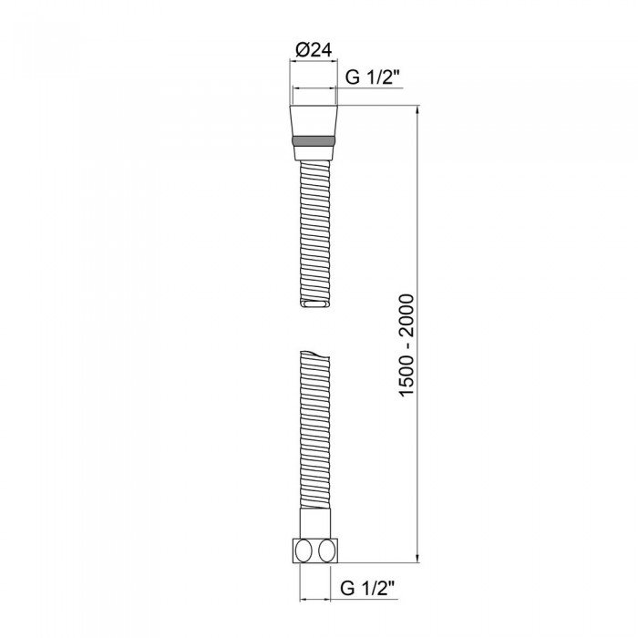 Шланг Lidz Niagara 13 1,5-2 м LDNIA13CRM35461 Chrome