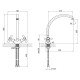 Смеситель для кухни Lidz Dominox 273F двухвентильный LDDOM273FCRM35539 Chrome Смеситель для кухни Lidz Dominox 273F двухвентильный LDDOM273FCRM35539 Chrome