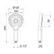Лійка для ручного душу Qtap Rucni 120 мм округла QTRUCA120O3KBB Black Matt Лійка для ручного душу Qtap Rucni 120 мм округла QTRUCA120O3KBB Black Matt