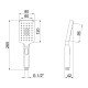Лійка для ручного душу Qtap Rucni 120х80 мм прямокутна QTRUCA121N3KBB Black Matt Лійка для ручного душу Qtap Rucni 120х80 мм прямокутна QTRUCA121N3KBB Black Matt