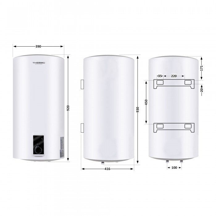 Водонагрівач електричний Thermo Alliance 80 л SLIM вертикальний, сухий ТЕН 2,0 кВт D80V20J(D)2-K