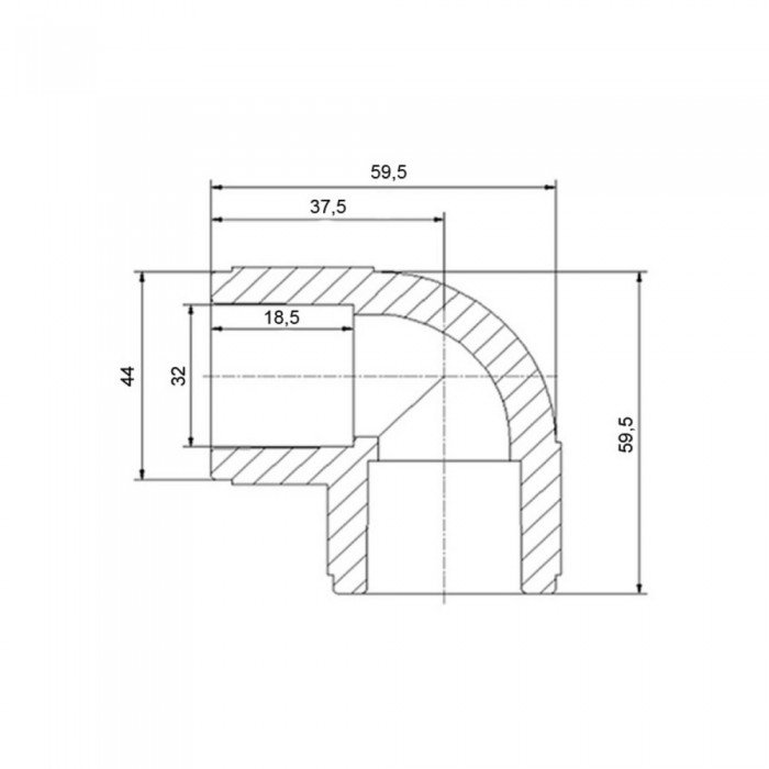 Уголок PPR Blue Ocean "Белый" 32, 90°